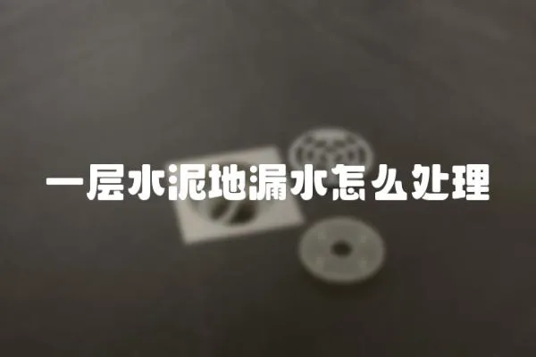 一層水泥地漏水怎么處理