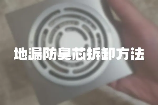 地漏防臭芯拆卸方法