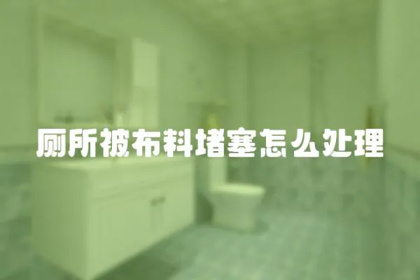 廁所被布料堵塞怎么處理