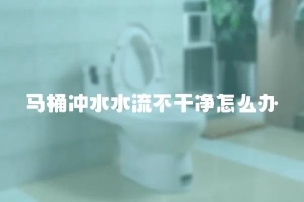 馬桶沖水水流不干凈怎么辦