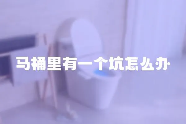 馬桶里有一個坑怎么辦