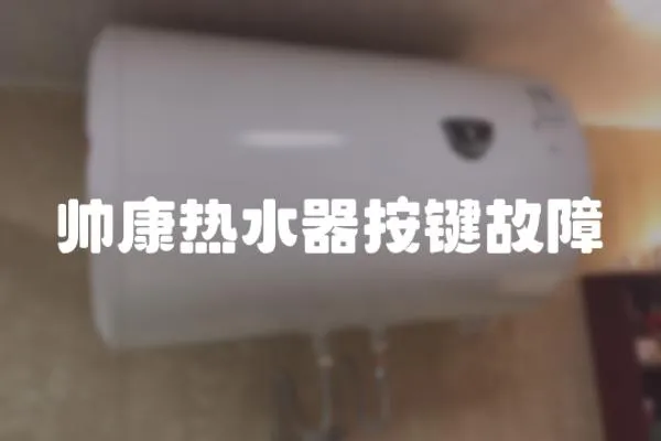 帥康熱水器按鍵故障