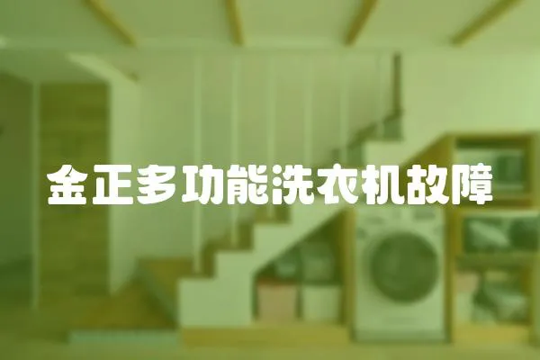 金正多功能洗衣機故障