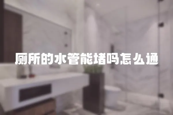 廁所的水管能堵嗎怎么通