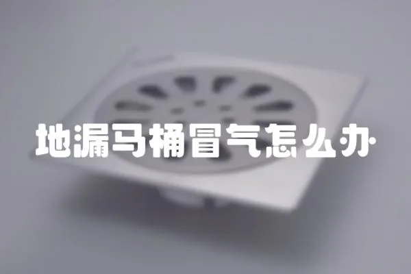 地漏馬桶冒氣怎么辦