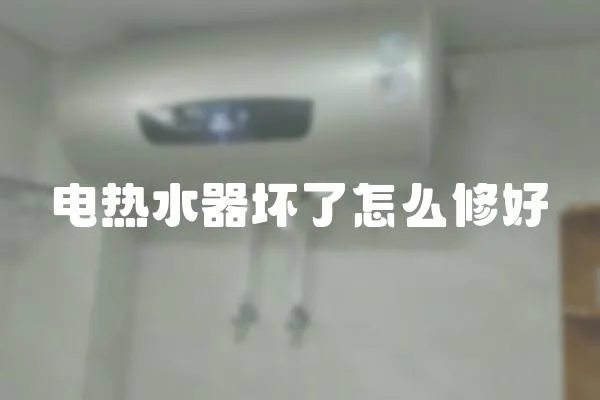 電熱水器壞了怎么修好