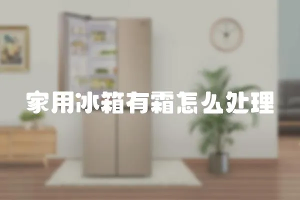家用冰箱有霜怎么處理