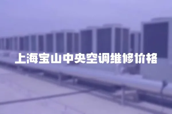 上海寶山中央空調(diào)維修價(jià)格