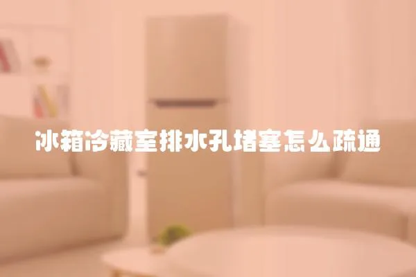 冰箱冷藏室排水孔堵塞怎么疏通