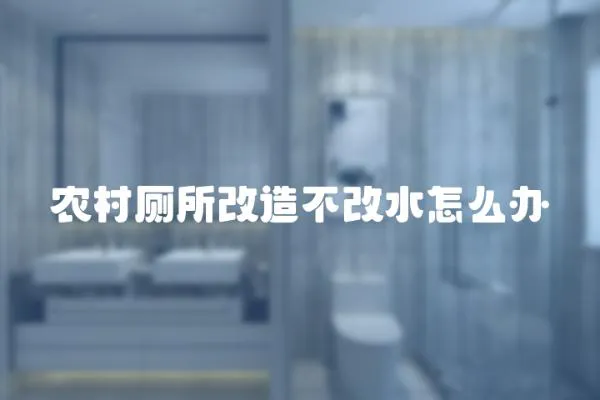 農(nóng)村廁所改造不改水怎么辦