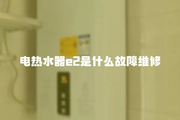 電熱水器e2是什么故障維修