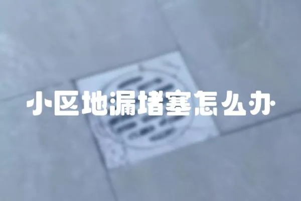 小區地漏堵塞怎么辦