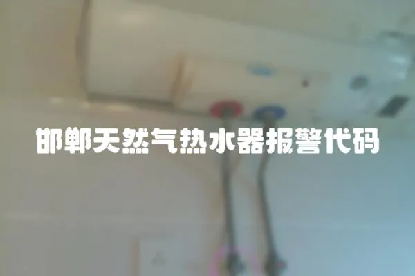 邯鄲天然氣熱水器報警代碼