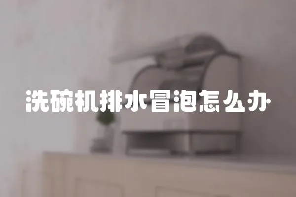 洗碗機排水冒泡怎么辦