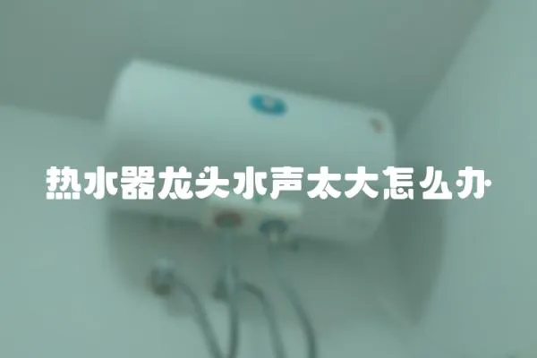 熱水器龍頭水聲太大怎么辦