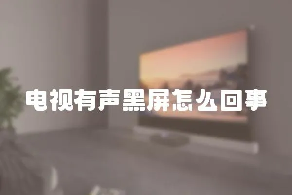 電視有聲黑屏怎么回事