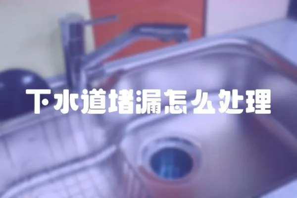 下水道堵漏怎么處理