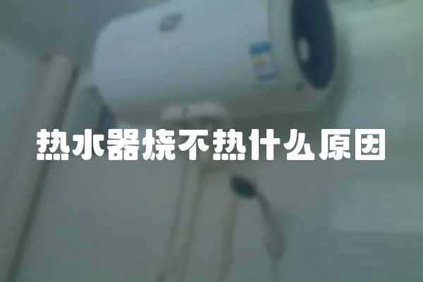 熱水器燒不熱什么原因