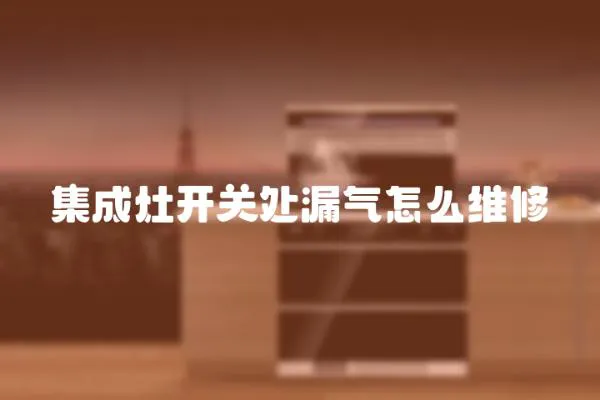 集成灶開關處漏氣怎么維修