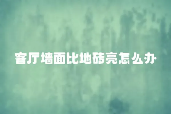 客廳墻面比地磚亮怎么辦