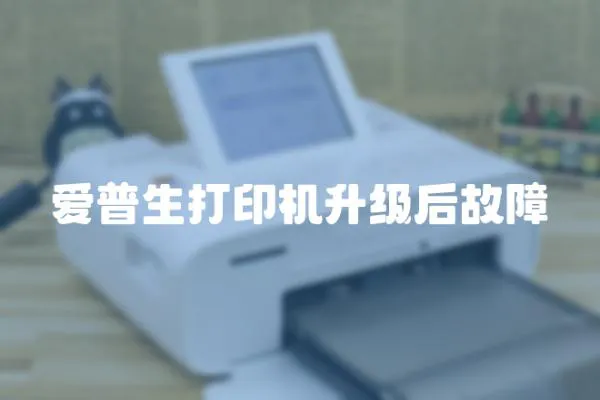 愛普生打印機升級后故障