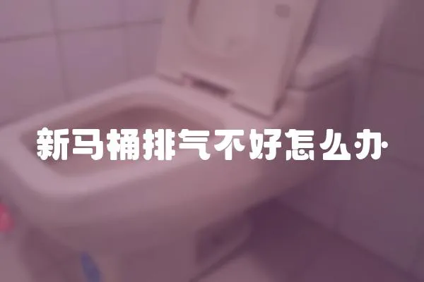 新馬桶排氣不好怎么辦