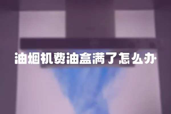 油煙機費油盒滿了怎么辦