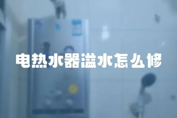 電熱水器溢水怎么修