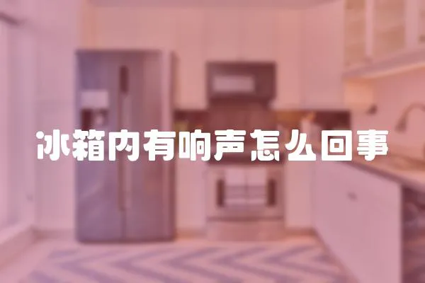 冰箱內有響聲怎么回事