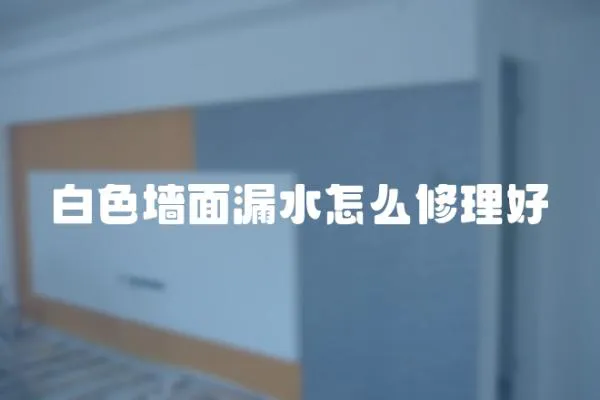 白色墻面漏水怎么修理好