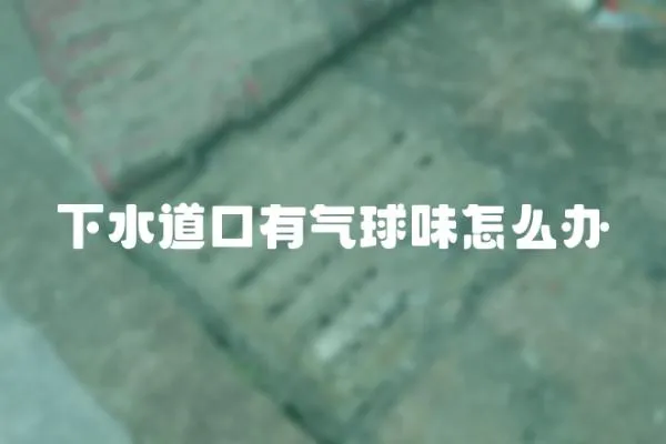 下水道口有氣球味怎么辦