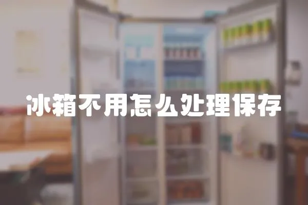 冰箱不用怎么處理保存