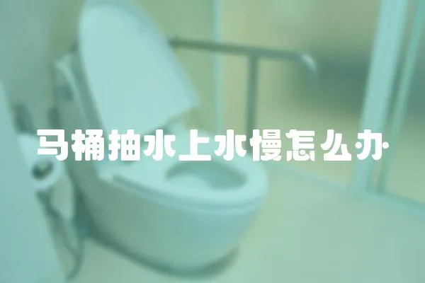 馬桶抽水上水慢怎么辦