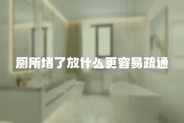 廁所堵了放什么更容易疏通