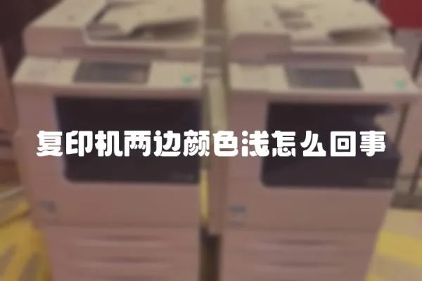 復印機兩邊顏色淺怎么回事