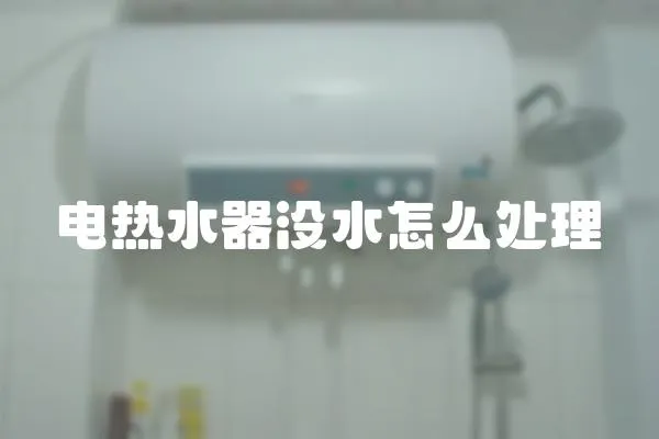 電熱水器沒水怎么處理