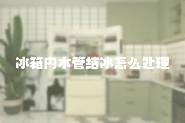 冰箱內(nèi)水管結(jié)冰怎么處理