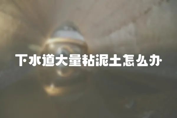 下水道大量粘泥土怎么办