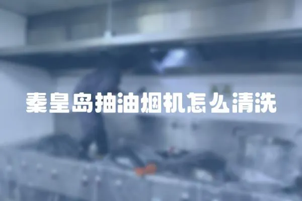 秦皇岛抽油烟机怎么清洗