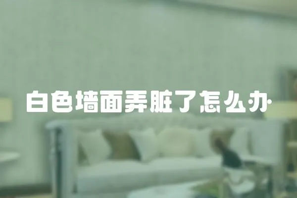 白色墻面弄臟了怎么辦