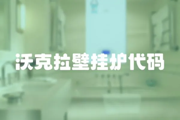 沃克拉壁掛爐代碼