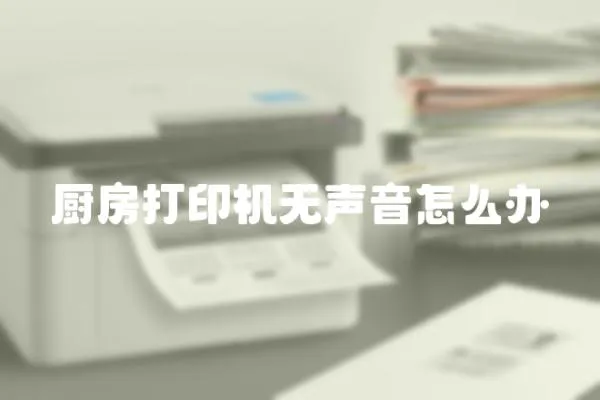 廚房打印機無聲音怎么辦