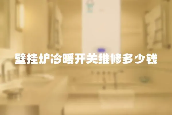 壁掛爐冷暖開關維修多少錢