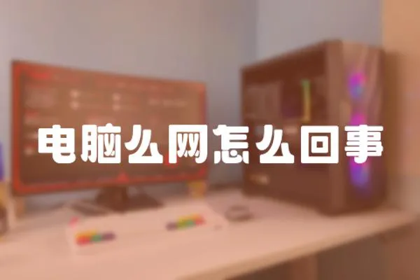 電腦么網(wǎng)怎么回事