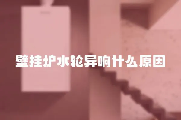 壁掛爐水輪異響什么原因