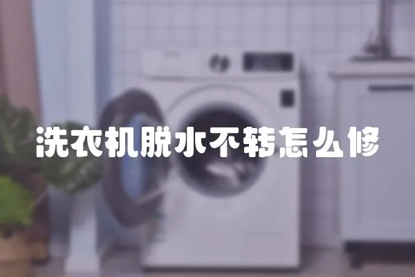 洗衣機(jī)脫水不轉(zhuǎn)怎么修