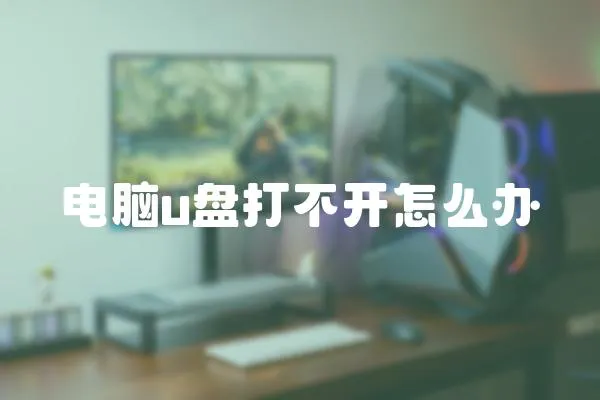 電腦u盤打不開怎么辦