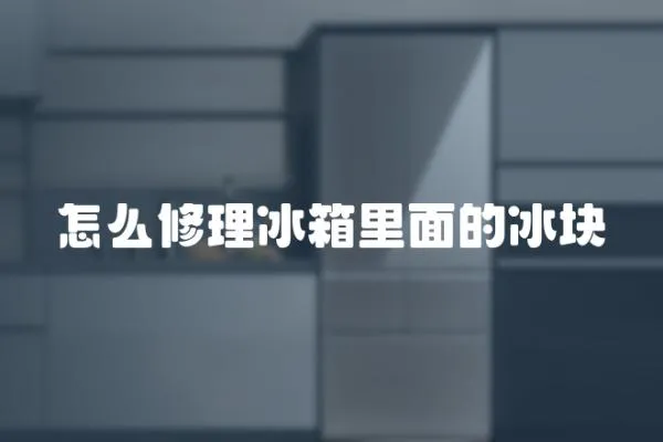 怎么修理冰箱里面的冰塊