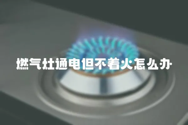 燃氣灶通電但不著火怎么辦