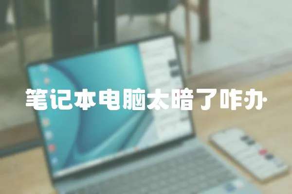 筆記本電腦太暗了咋辦